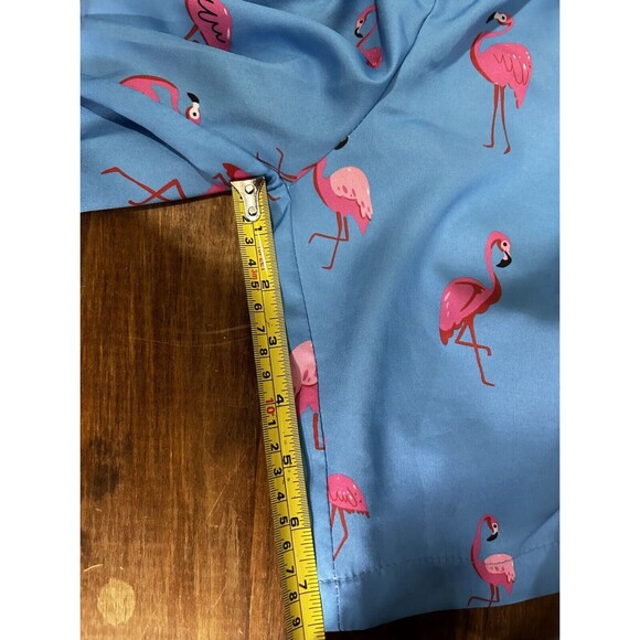 Mens Pink Flamingo Blue Swim Trunks Size XXL NWoT - Picture 7 of 8